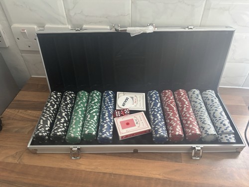 Poker chip set aluminium - in,
