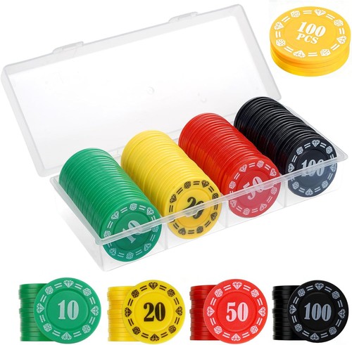 Plastic poker chips set - plastic,