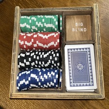 Vintage Poker Game Set Chips