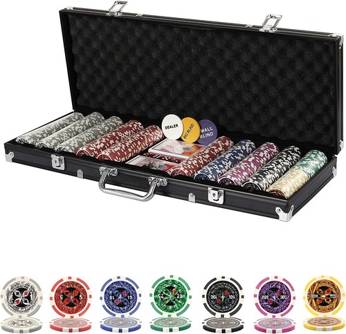 500 chips texas holdem set - chips,