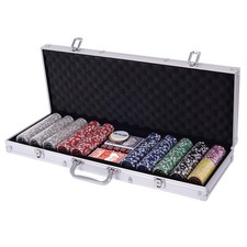 GAINOOM Silver Poker Chips Set