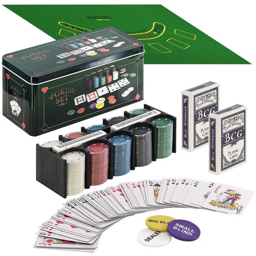 Poker gaming set metal - set,